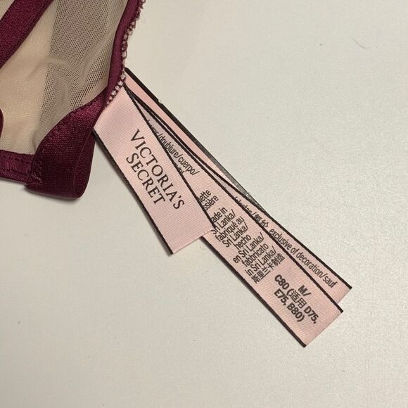 Victoria's Secret Burgundy Mesh Panel Bral… - Picture 4 of 4